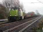 Alpha Trans 1130 im Bauzugeinsatz,am 24.November 2020,im kleinen Bahnhof Utzedel(Strecke Stralsund-Neustrelitz).