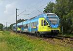 Alpha Trains Europa 427 114/614, vermietet an Westfalenbahn (ET 006), als RB 61 (90505)  Wiehengebirgs-Bahn  Bad Bentheim - Bielefeld Hbf (bei Wissingen, 09.06.2014).