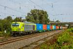 248 036 Alpha Trains (ATDE) mit Containerzug in Ostbevern, August 2024.