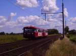 Der Schienenbus der AKN auf dem Weg nach Glckstadt kurz vor Glckstadt.