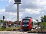 Ausfahrt eines LINT41 der AKN als NBE81027 Neumnster - Bad Oldesloe; Bad Segeberg, 22.07.2008  