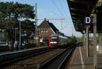 Der AKN-LINT fhrt am 13.08.2008 als Nordbahn in Bad Oldesloe ein.