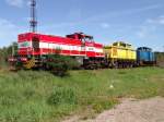 AKN-Lok V2.023 abgestellt im lhafen Rostock-Seehafen.Aufgenommen am 31.08.08 