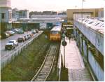 Zwei MAN Triebwagen der AKN im Endbahnhof Garstedt der Alsternordbahn.