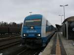 223 070 mit ihrem Alex-Zug bei der Abfahrt in MArktredwitz richtung Mnchen Hbf! Nchster halt ist Wiesau (Oberpf)