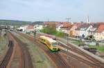 VT 41 und ein weiterer der Oberpfalzbahn am 25.04.2009 in Schwandorf