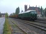 AVG W 232.07 mit Holzzug Bodenfelde-Niedergrne am 26.09.2007 bei saumigen Wetter in Stadtoldendorf