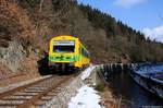 VT08 (95 80 0626 008-6 D-STVG) als Sonderzug am 19.02.2017 bei Teisnach