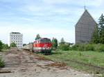 2143 006 brachte am 10.05.2007 einen Holzzug nach Memmingen.