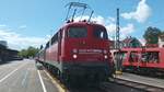 BTE 110 491-8  am 9.9.2022 mit dem Autoreisezug von Lörrach nach Hamburg Altona in Lörrach Terminal 