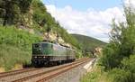 151 038 und 151 124 BYB (80252) fuhren am 21.07.19 von Donauwörth über Bitterfeld nach Mukran durch Remschütz.