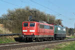 BayernBahn 151 073-4 & 151 016-3 bei Ebersbach am 20.03.2020