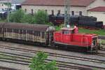 Bayernbahn 363 212 steht am 17 Mai 2023 in Nördlingen.