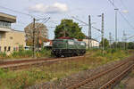 Bayernbahn 151 001-5 rollt in Göppingen anlässlich der Märklintage für Führerstandsmitfahrten durch den Bahnhof.