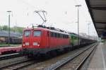 139 287 (91 80 6139 287-7 D-BYB) + DP68 (91 80 6142 130-4 D-BYB) am 17.05.2013 mit Henkellzug in Ansbach