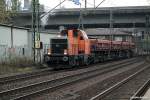 BBL-nummer 10 fuhr mit 4 schotterwagen am 15.11.13 durch hh-harburg