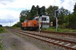 BR 203 BBL Logistik GmbH am Stellwerk Niederfinow am 20.07.2012