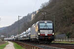 DISPO X4E-879 bei Stolzenfels/Koblenz auf der linken Rheinseite 14.3.2024