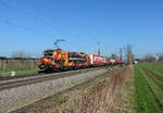 Denzlingen - 8 März 2024 : Beacon 193 878  Feuervectron  mit einem KLV nach Basel unterwegs.