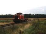 D25 der BE AG mit Gterzug 308 Ochtrup-Brechte-Bentheim-Nord bei Sieringhoek am 01-10-2001.