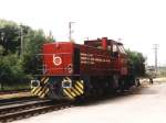 D24 der Bentheimer Eisenbahn AG auf Bahnhof Bad Bentheim Nord am 16-6-2001.