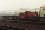 D13 der Bentheimer Eisenbahn AG auf Bahnhof Coevorden (NL) am 30-12-1991.