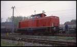 D 20, eine ex V 100 der DB, der Bentheimer Eisenbahn am 31.10.1992 im Grenzbahnhof  Bad Bentheim.