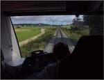 Die echte Premierenfahrt auf der Ablachtalbahn.

Der Oberbau befindet sich im die letzten Jahre gesperrten Streckenteil ganz offenbar in einem hervorragenden Zustand. Hier mit Blick nach Unterbichtlingen.

Fotostandort Fahrgastraum. Wackershofen, 08. August 2021.