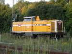 Lok nr.9 der Wiebe Gruppe abgestellt im alten Coburger Gbf  14.08.2008