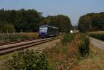 VT 63 und VT 67 der BOB pendelten am 23.09.10 zwischen Friedrichshafen und Aulendorf, Brugg