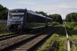 VT 68 und 63 der BOB auf der Fahrt von Aulendorf nach Friedrichshafen, Brugg, 03.07.11