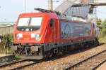 D-BTK 187 009-6 wartet am 03.Oktober 2015 im Bf. Gramatneusiedl auf ihren nächsten Einsatz.