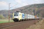 ES 64 U2-015 (boxXpress.de) mit Containerzug am 8.4.2009 durch Salzderhelden -> Sden 