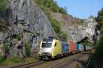 ES 64 U2 025 mit BoxXpress am 08.08.2009 bei Etterzhausen