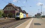 182 515 (ES 64 U2-015) mit Containerzug in Fahrtrichtung Sden.