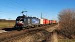 ES 64 U2 - 008 (boxXpress) mit Containerzug bei Mammendorf (06.02.2014)