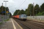 193 881-0 boxXpress.de GmbH mit einem Containerzug in Bienenbüttel und fuhr weiter in Richtung Uelzen.