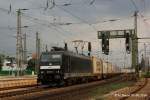 MRCE 185 567-5 mit einem Containerzug am 07.08.2014 in Bremen Hbf.