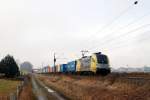 ES 64 U2 - 004 (boxXpress) mit Gterzug bei Hattenhofen (16.01.2007)