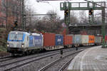 boxXpress 193 842 durchfährt Hamburg-Harburg 11.1.2017