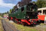 Die Dampflok 11sm der Brohltalbahn rangiert an das andere Zugende in Oberzissen am 07.09.2024.