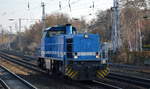 B & V Leipzig GmbH mit MaK G 1206 (NVR:  92 80 1275 850-6 D-BUVL ) am 08.12.20 Bf.