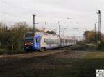 428 553 der Cantus Bahn am Morgen des 19. Oktober 2008 bei Gtzenhof auf den Weg nach Fulda.