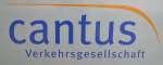 Das Logo der cantus Verkehrsgesellschaft. Kassel Hbf, 1.05.09.