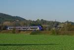 Cantus FLIRT aus Bad Sooden Allendorf kommend, fhrt auf seinen nchsten Halt nach (noch) Eschwege West ein.