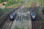 Dieses Bild zeigt, dass auch im Bahnhof Eichenberg hin und wieder mal Leben ist, zumindest, wenn Cantus aus Bebra/Fulda oder Kassel nach Gttingen und Cantus aus Gttingen in die Gegenrichtung am