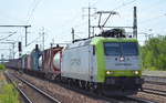 Captrain/ITL  185 541-0  [NVR-Number: 91 80 6185 541-0 D-ITL) mit Containerzug am 18.07.18 Bf. Flughafen Berlin-Schönefeld.