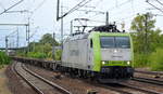 Captrain/ITL  185 517-0  [NVR-Number: 91 80 6185 517-0 D-ITL] mit gemischtem Güterzug (leer) am 20.08.18 Bf. Flughafen Berlin-Schönefeld.