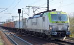 ITL - Eisenbahngesellschaft mbH mit  193 894-3  [NVR-Number: 91 80 6193 894-3 D-ITL] und Containerzug am 02.04.19 Dresden-Strehlen.
