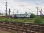 Der Tiger blau von der ITL 250 007-2 schleppte einen Sandzug ber den Gterbahnhof Dresden-Friedrichstadt zum Dresdner-Alberthafen.29.06.07.